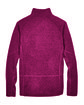 Devon & Jones Adult Bristol Sweater Fleece Quarter-Zip RED HEATHER FlatBack