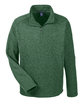 Devon & Jones Adult Bristol Sweater Fleece Quarter-Zip FOREST HEATHER OFFront