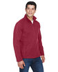 Devon & Jones Adult Bristol Sweater Fleece Quarter-Zip RED HEATHER ModelQrt