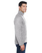 Devon & Jones Adult Bristol Sweater Fleece Quarter-Zip GREY HEATHER ModelSide