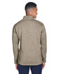 Devon & Jones Men's Bristol Full-Zip Sweater Fleece Jacket KHAKI HEATHER ModelBack