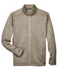 Devon & Jones Men's Bristol Full-Zip Sweater Fleece Jacket khaki heather FlatFront