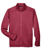 Devon & Jones Men's Bristol Full-Zip Sweater Fleece Jacket RED HEATHER FlatFront