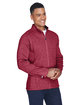 Devon & Jones Men's Bristol Full-Zip Sweater Fleece Jacket RED HEATHER ModelQrt
