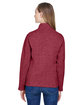 Devon & Jones Ladies' Bristol Full-Zip Sweater Fleece Jacket RED HEATHER ModelBack