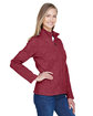 Devon & Jones Ladies' Bristol Full-Zip Sweater Fleece Jacket RED HEATHER ModelQrt