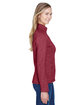 Devon & Jones Ladies' Bristol Full-Zip Sweater Fleece Jacket RED HEATHER ModelSide