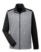 Devon & Jones Men's Newbury Colorblock Mlange Fleece Full-Zip  OFFront