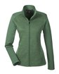 Devon & Jones Ladies' Newbury Colorblock Mlange Fleece Full-Zip forest/ forst ht OFFront