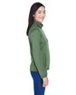 Devon & Jones Ladies' Newbury Colorblock Mlange Fleece Full-Zip forest/ forst ht ModelSide