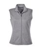 Devon & Jones Ladies' Newbury MlangeFleece Vest dark grey heathr OFFront