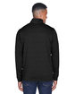 Devon & Jones Men's Newbury Mélange Fleece Quarter-Zip black heather ModelBack