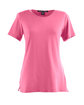 Devon & Jones Ladies' Perfect Fit™ Shell T-Shirt charity pink OFFront