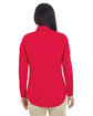 Devon & Jones Ladies' Perfect Fit Half-Placket Tunic Top red ModelBack