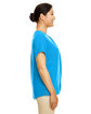 Devon & Jones Ladies' Perfect Fit  Short-Sleeve Crepe Blouse ocean blue ModelSide