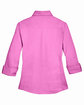 Devon & Jones Ladies' Perfect Fit Three-Quarter Sleeve Stretch Poplin Blouse charity pink FlatBack