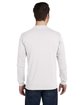 econscious Men's 100% Organic Cotton Classic Long-Sleeve T-Shirt WHITE ModelBack