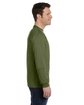 econscious Men's 100% Organic Cotton Classic Long-Sleeve T-Shirt OLIVE ModelSide