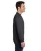 econscious Men's 100% Organic Cotton Classic Long-Sleeve T-Shirt CHARCOAL ModelSide