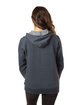 econscious Ladies' Heathered Full-Zip Hooded Sweatshirt water ModelBack