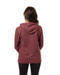 econscious Ladies' Heathered Full-Zip Hooded Sweatshirt berry ModelBack