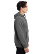 econscious Unisex Heritage Full-Zip Hooded Sweatshirt charcoal ModelSide
