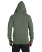 econscious Unisex Heathered Full-Zip Hooded Sweatshirt military green ModelBack