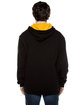 Beimar Drop Ship Unisex Contrast Hooded Sweatshirt black/ gold ModelBack