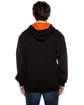 Beimar Drop Ship Unisex Contrast Hooded Sweatshirt black/ orange ModelBack