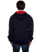 Beimar Drop Ship Unisex Contrast Hooded Sweatshirt dp navy/ scarlet ModelBack