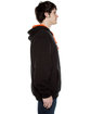 Beimar Drop Ship Unisex Contrast Hooded Sweatshirt black/ orange ModelSide
