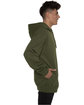 Beimar Drop Ship Exclusive Side Pocket Mid-Weight Hooded Pullover olive ModelSide