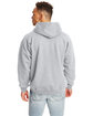 Hanes Adult 9.7 oz. Ultimate Cotton® 90/10 Pullover Hooded Sweatshirt LIGHT STEEL ModelBack