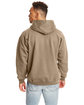 Hanes Adult 9.7 oz. Ultimate Cotton® 90/10 Pullover Hooded Sweatshirt PEBBLE ModelBack
