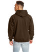 Hanes Adult 9.7 oz. Ultimate Cotton® 90/10 Pullover Hooded Sweatshirt DARK CHOCOLATE ModelBack
