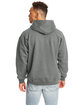 Hanes Adult 9.7 oz. Ultimate Cotton® 90/10 Pullover Hooded Sweatshirt CHARCOAL HEATHER ModelBack