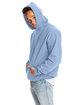 Hanes Adult 9.7 oz. Ultimate Cotton® 90/10 Pullover Hooded Sweatshirt LIGHT BLUE ModelSide