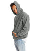 Hanes Adult 9.7 oz. Ultimate Cotton® 90/10 Pullover Hooded Sweatshirt CHARCOAL HEATHER ModelSide