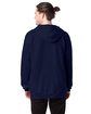 Hanes Adult Ultimate Cotton Full-Zip Hooded Sweatshirt navy ModelBack