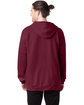 Hanes Adult Ultimate Cotton Full-Zip Hooded Sweatshirt maroon ModelBack