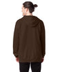 Hanes Adult Ultimate Cotton Full-Zip Hooded Sweatshirt dark chocolate ModelBack