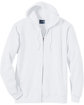 Hanes Adult Ultimate Cotton Full-Zip Hooded Sweatshirt white FlatFront