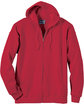 Hanes Adult Ultimate Cotton Full-Zip Hooded Sweatshirt deep red FlatFront