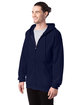 Hanes Adult Ultimate Cotton Full-Zip Hooded Sweatshirt navy ModelQrt
