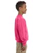Gildan Youth Heavy Blend™ 8 oz., 50/50 Fleece Crew safety pink ModelSide