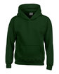 Gildan Youth Heavy Blend™ 8 oz., 50/50 Hooded Sweatshirt FOREST GREEN FlatFront