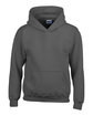 Gildan Youth Heavy Blend™ 8 oz., 50/50 Hooded Sweatshirt charcoal OFFront