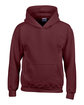 Gildan Youth Heavy Blend™ 8 oz., 50/50 Hooded Sweatshirt maroon OFFront