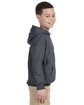 Gildan Youth Heavy Blend™ 8 oz., 50/50 Hooded Sweatshirt dark heather ModelSide