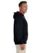 Gildan Adult Heavy Blend™ Adult 8 oz., 50/50 Contrast Hooded Sweatshirt BLACK/ RED ModelSide